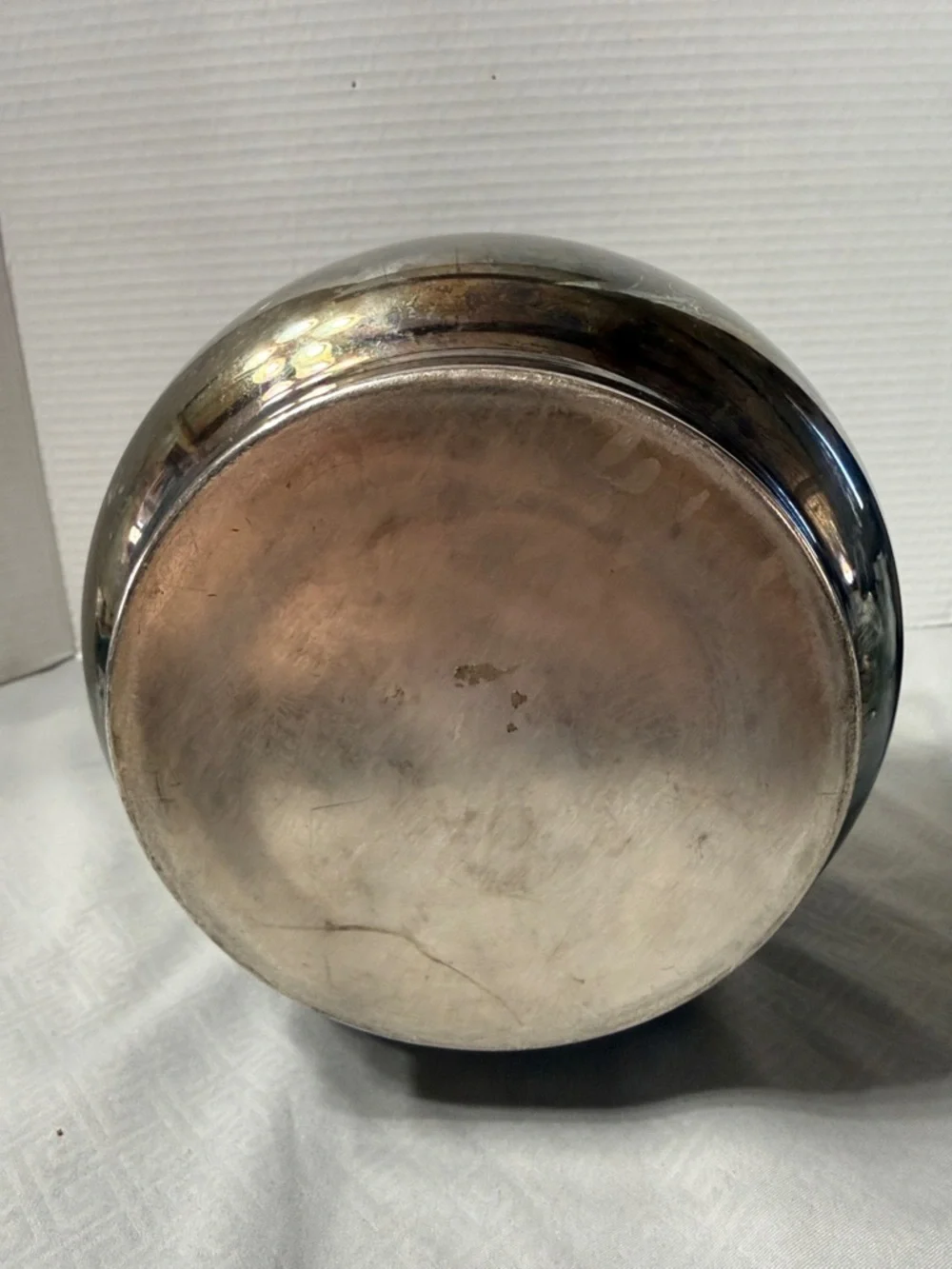 Vintage Silver Plated Ice Bucket Swing Top Lid & Handle Glass Liner Luxury